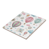 Oud luchtballonpatroon (1) tegeltje (Zijkant)