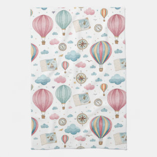 Oud luchtballonpatroon (1) theedoek