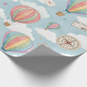 Oud luchtballonpatroon (2) cadeaupapier (Hoek)