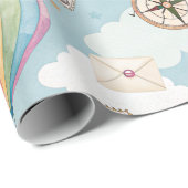 Oud luchtballonpatroon (2) cadeaupapier (Rol Hoek)