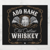 Oud Maanlicht Whiskey Etiket VOEG FOTO Toe Familie (Enkel label)