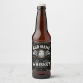 Oud Maanlicht Whiskey Label VOEG FOTO Toe Familien Bier Etiket (Voorkant)