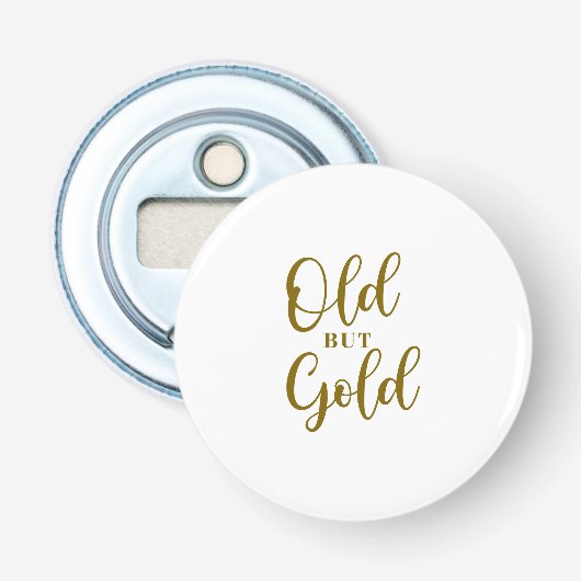 Oud maar goud button flesopener (Voorkant)