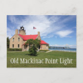 Oud Mackinac Point Light Briefkaart (Voorkant)