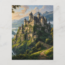 Oud majestueus kasteel briefkaart