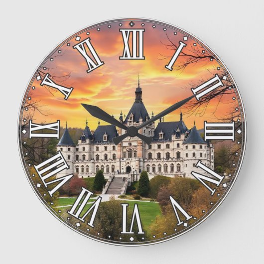 Oud majestueus kasteel grote klok (Voorkant)