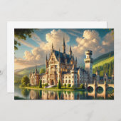 Oud majestueus kasteel kaart (Voorkant / Achterkant)