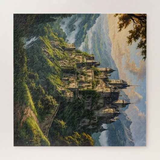 Oud majestueus kasteel legpuzzel (Horizontaal)