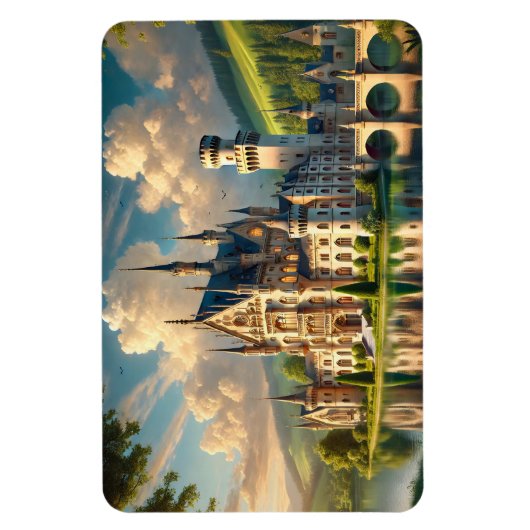 Oud majestueus kasteel magneet (Verticaal)