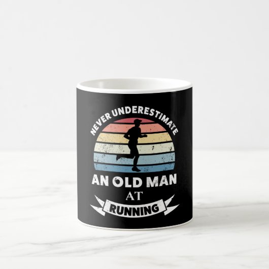 Oud Man bij het runnen van Funny Runner Gift Dad Koffiemok (Center)