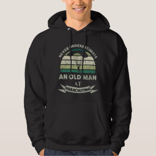 Oud Man bij Parachuting Funny Dad Gift Hoodie