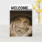 OUD MAN BIRTHDAG OVER HET HILL Wenskaart Kaart (Gele Bloem)