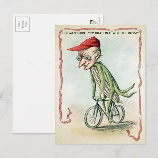  oud Man Briefkaart (Voorkant / Achterkant)