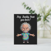 Oud man Chibi met uitgestrekte armen Briefkaart (Staand voorkant)