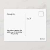 Oud man Chibi met uitgestrekte armen Briefkaart (Achterkant)