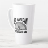 Oud Man Dan Carpenter Man Lumber Builder Funny Latte Mok (Linkerhoek)