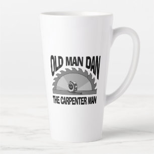 Oud Man Dan Carpenter Man Lumber Builder Funny Latte Mok