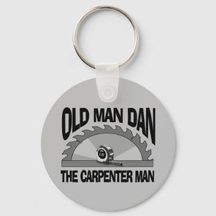 Oud Man Dan Carpenter Man Lumber Builder Funny Sleutelhanger