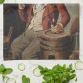 Oud Man Drink bietenverf Theedoek (Gevouwen)