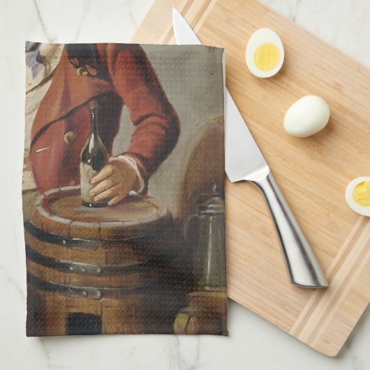 Oud Man Drink bietenverf Theedoek (Quarter Fold)