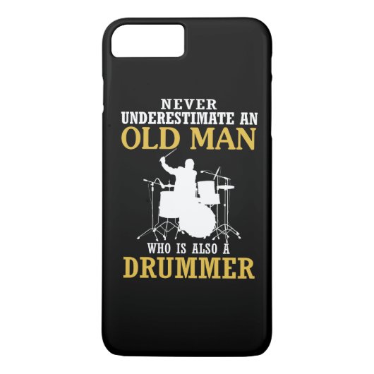 Oud Man - een drummer Case-Mate iPhone Case (Achterkant)