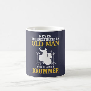 Oud Man - een drummer Koffiemok
