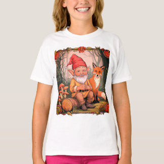 OUD MAN EN EEN VOS IN EEN JUNGAL T-SHIRT