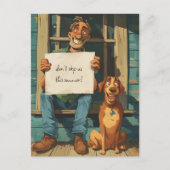 Oud Man en Zijn Hond Briefkaart (Voorkant)