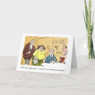 Oud Man en zijn "Trophy" Vrouw jubileumkaart Kaart