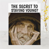 OUD MAN, GEHEIM VOOR JEUGD Wenskaart Kaart (Gele Bloem)