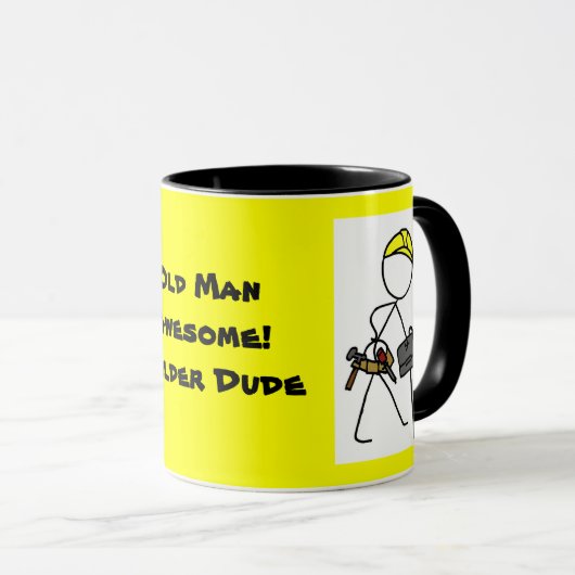 Oud Man Geweldige! Bouwer. mok 1 (Voorkant rechts)