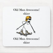 Oud Man Geweldige! skier Muismat (Voorkant)