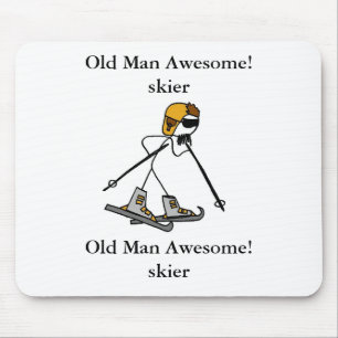 Oud Man Geweldige! skier Muismat