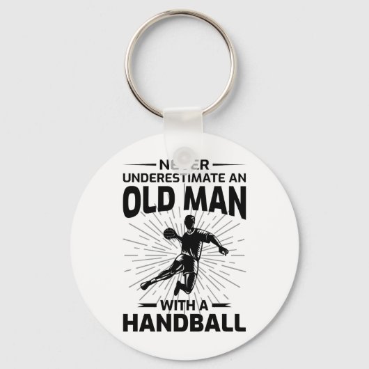 Oud Man handbalspeler pa opa Sleutelhanger (Voorkant)