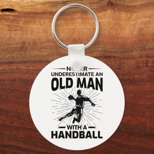 Oud Man handbalspeler pa opa Sleutelhanger (Voorkant)