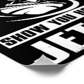 Oud Man Hoe Jetski Cool Funny Jet-ski Jet Skiin Poster (Hoek)