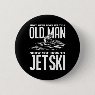 Oud Man Hoe Jetski Jet Ski Jet Ski Ronde Button 5,7 Cm