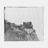 Oud Man in de bergdeken Fleece Deken (Voorkant (Horizontaal))