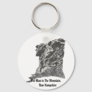 Oud Man in de bergen, NH-Artiest's Pen Schets Sleutelhanger