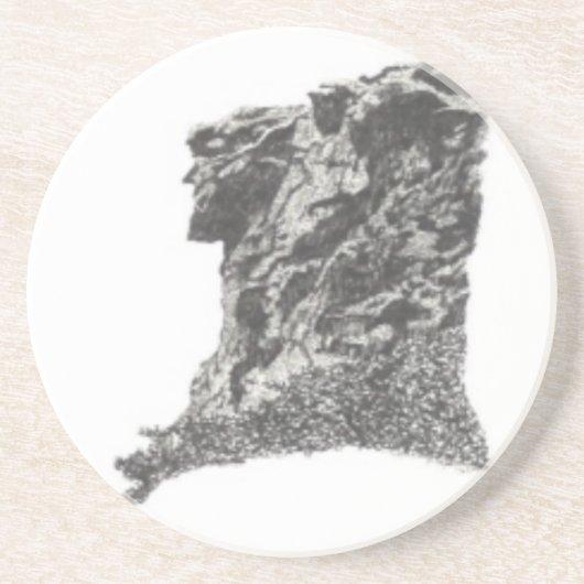 Oud Man in de bergen, NH Sketch Onderzetter (Voorkant)