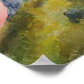 Oud Man in de bergen, NH-Waterverf Poster (Hoek)