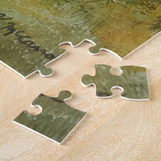 Oud Man in de bergen, NH Waterverf Poster Legpuzzel (Zijkant)