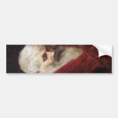 Oud Man in een rode kat (kerstmis) Bumpersticker (Voorkant)