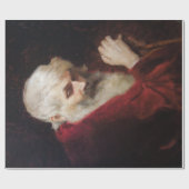 Oud Man in een rode kat (kerstmis) Cadeaupapier (Vlak)