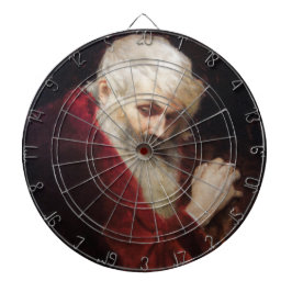 Oud Man in een rode kat (kerstmis) Dartbord