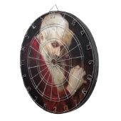 Oud Man in een rode kat (kerstmis) Dartbord (Voorkant Rechts)