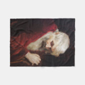 Oud Man in een rode kat (kerstmis) Fleece Deken (Voorkant (Horizontaal))