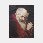 Oud Man in een rode kat (kerstmis) Fleece Deken (Voorkant)