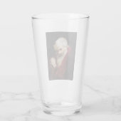 Oud Man in een rode kat (kerstmis) Glas (Achterkant)