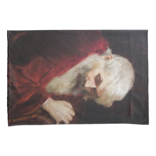 Oud Man in een rode kat (kerstmis) Kussensloop (Voorkant-Rechts)